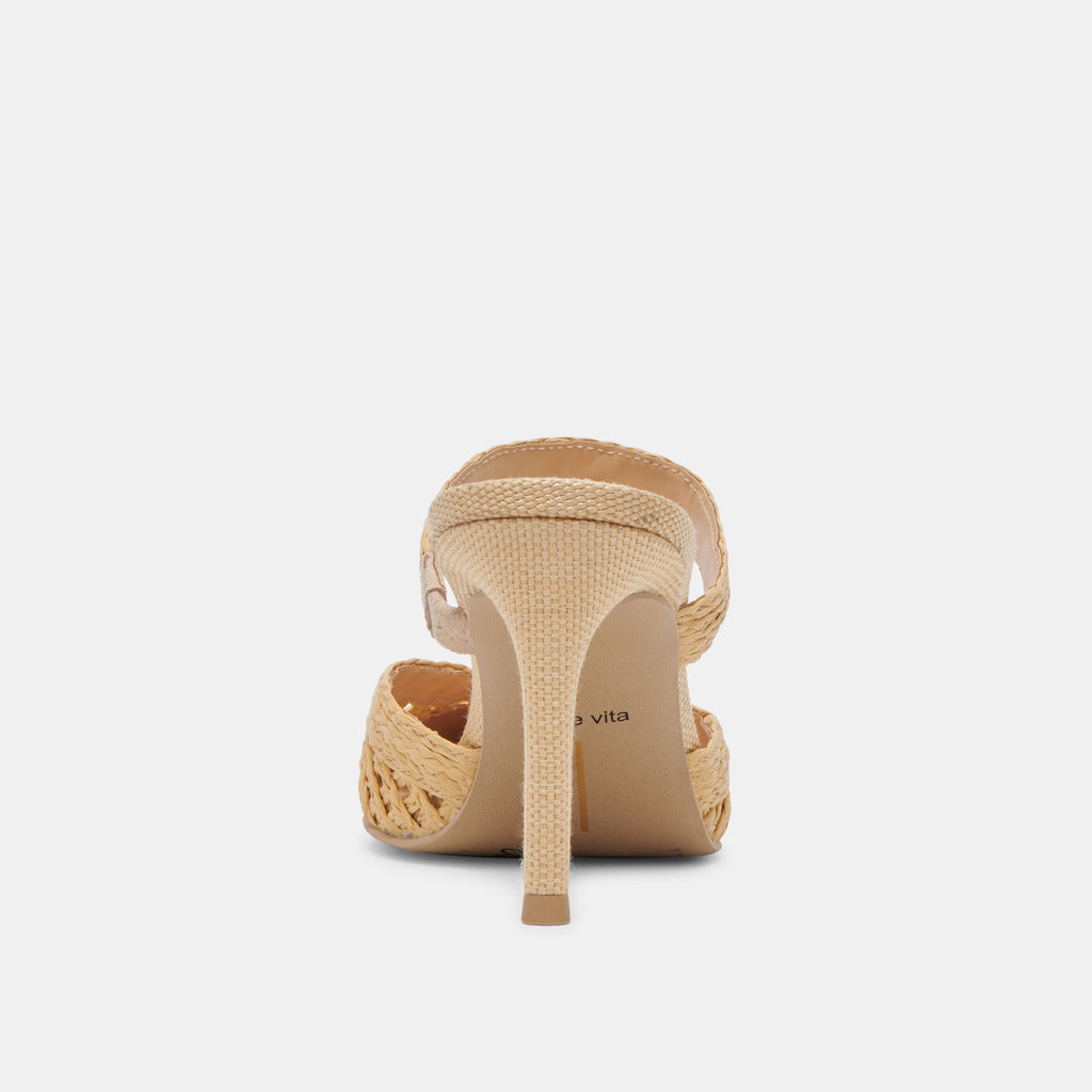 KALINE HEELS LT NATURAL RAFFIA - image 9