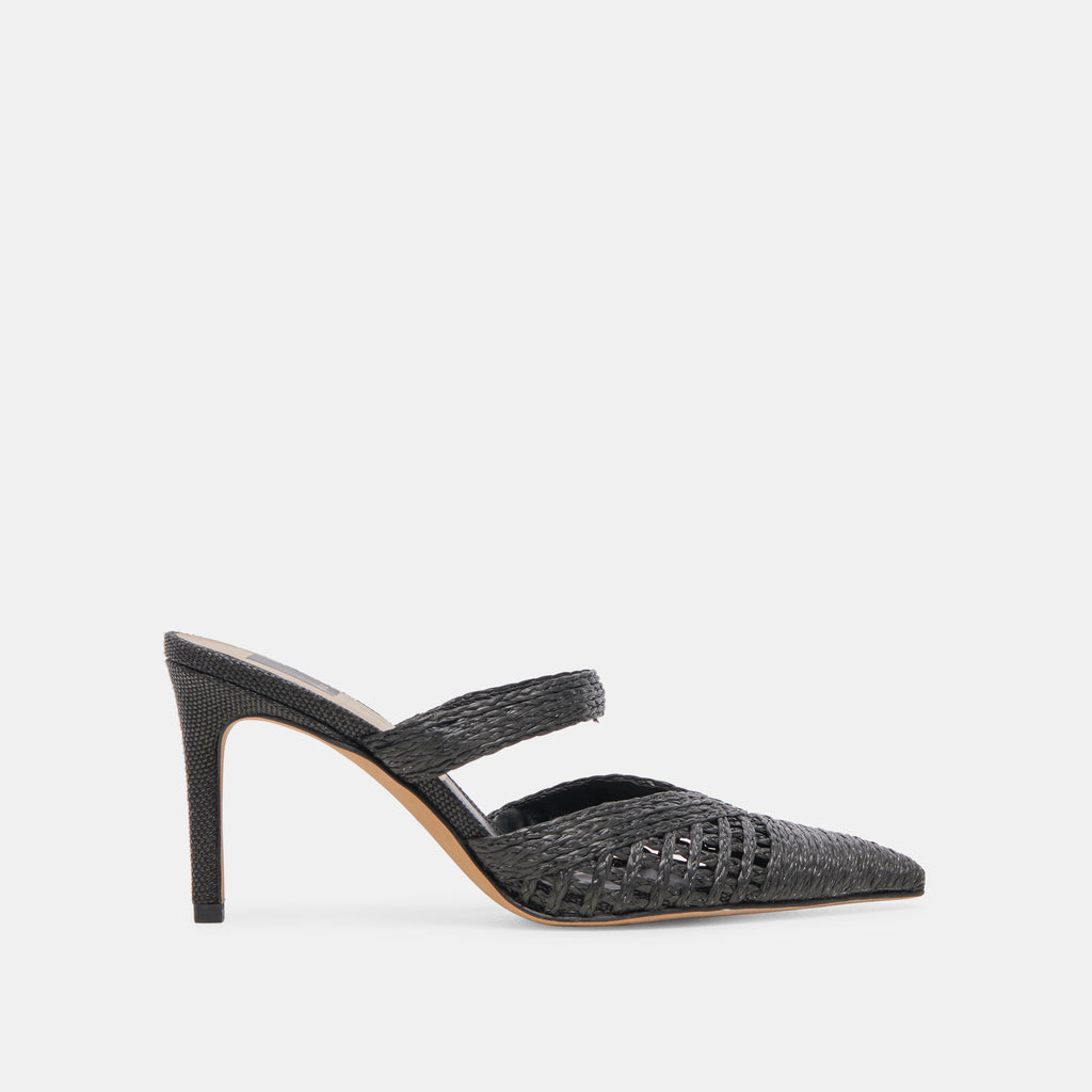 KALINE HEELS ONYX RAFFIA - image 1