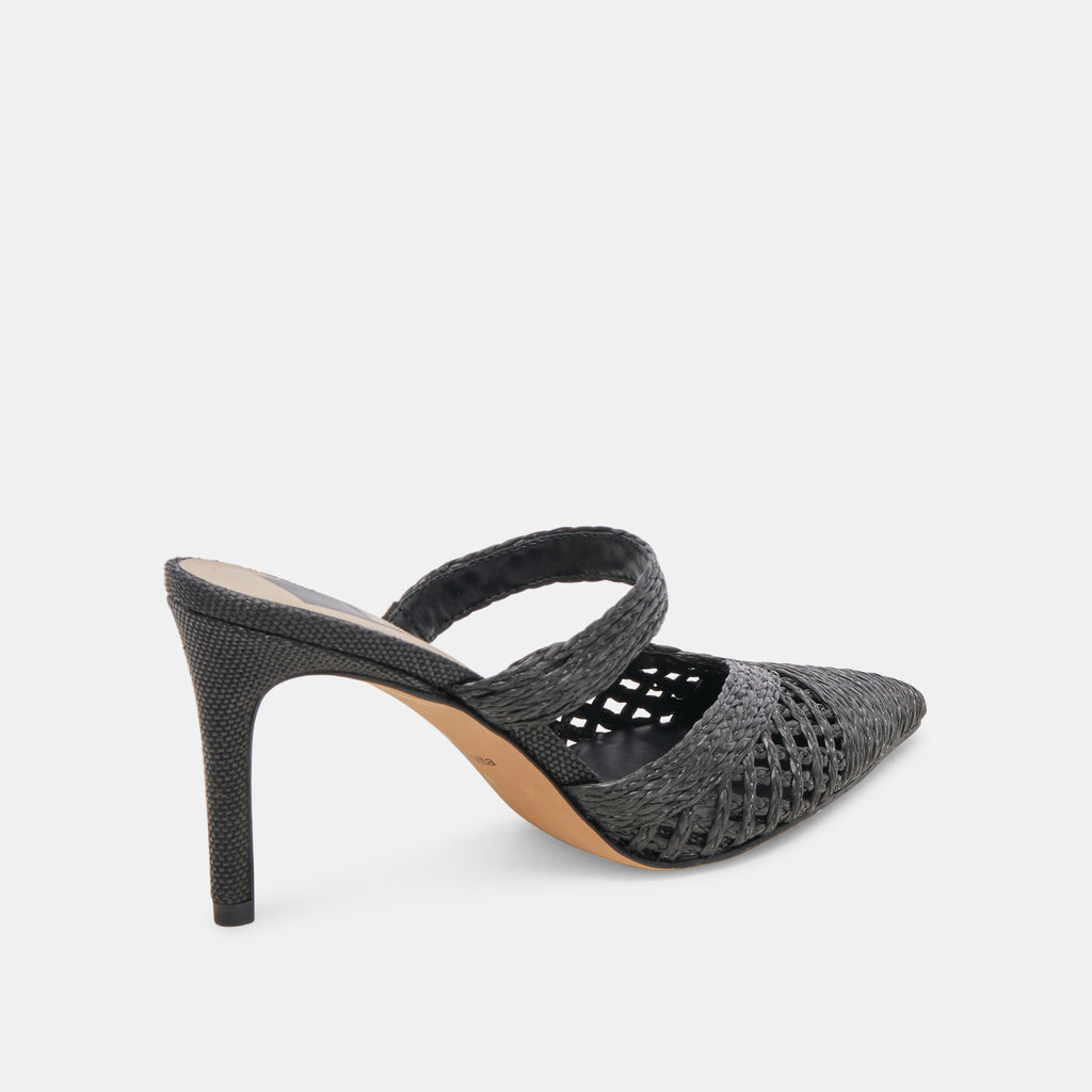 KALINE HEELS ONYX RAFFIA - image 3