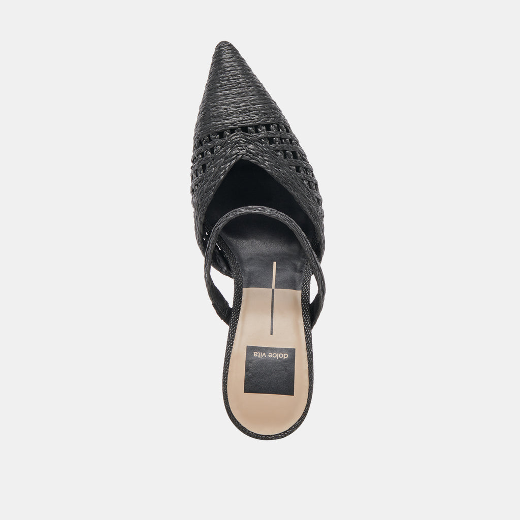 KALINE HEELS ONYX RAFFIA - image 8