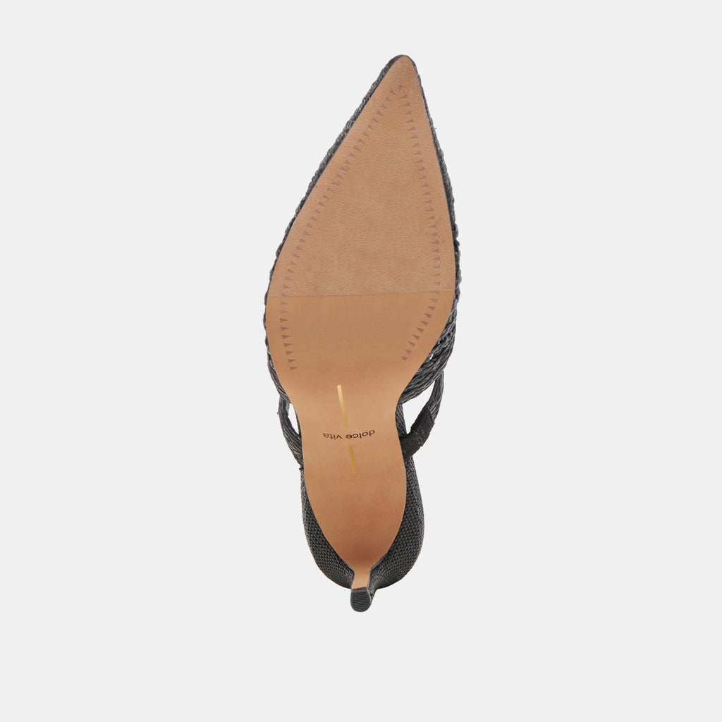 KALINE HEELS ONYX RAFFIA - image 9