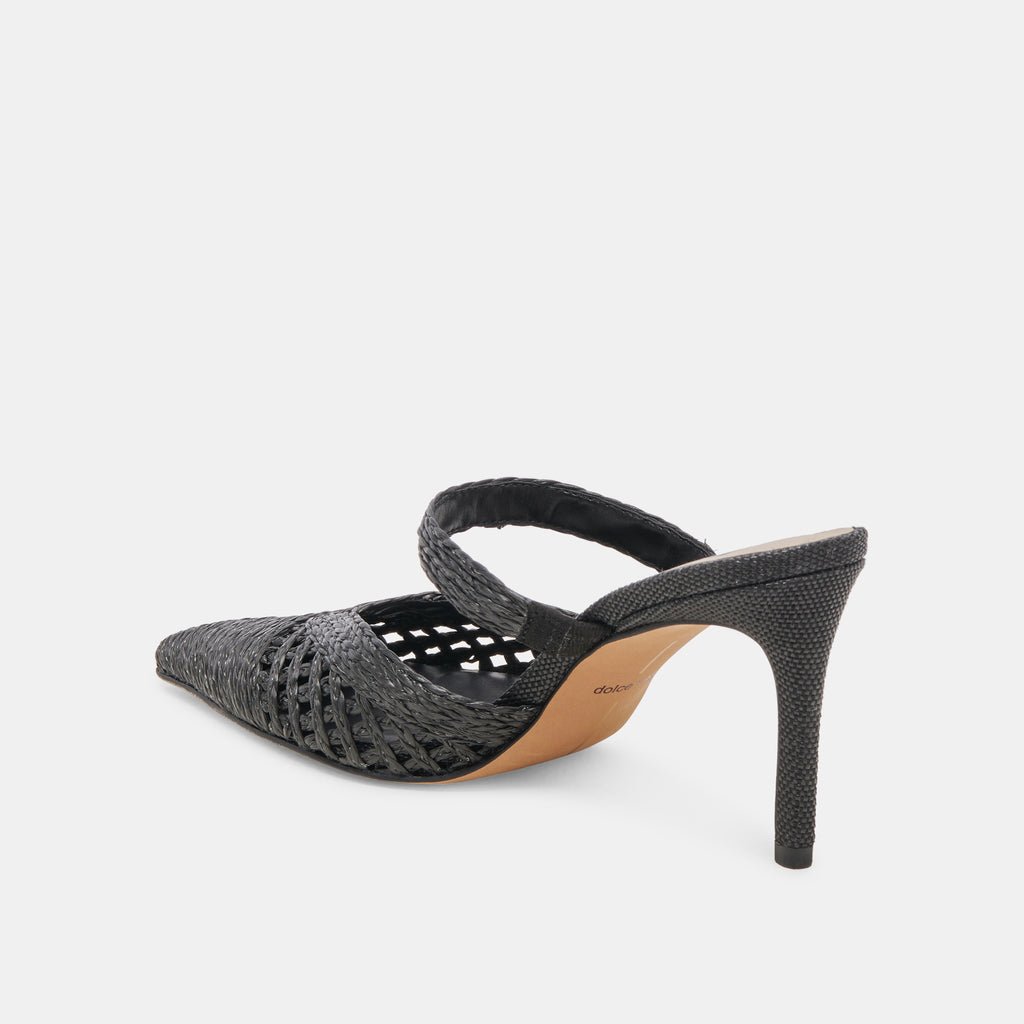 KALINE HEELS ONYX RAFFIA - image 5