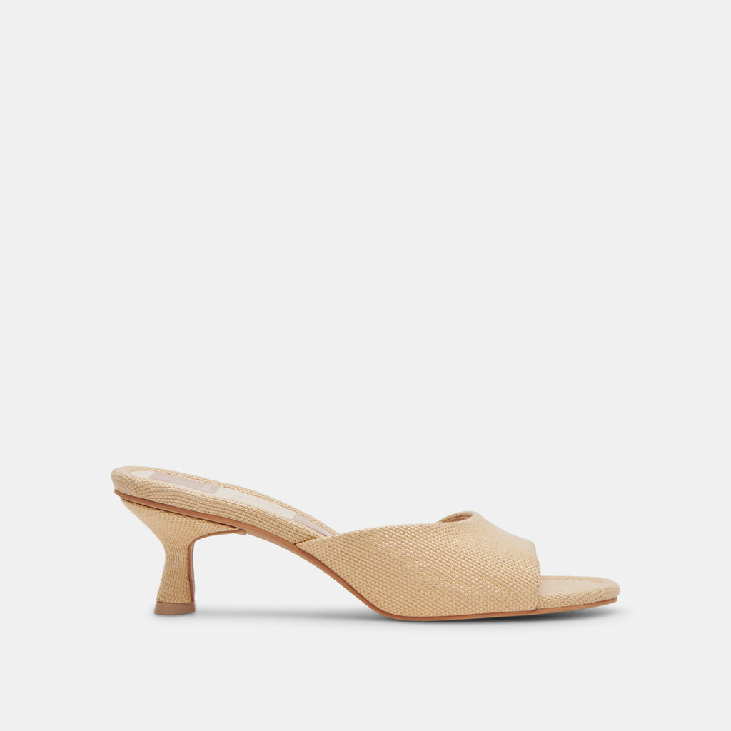 MACOY HEELS LT NATURAL RAFFIA - image 1