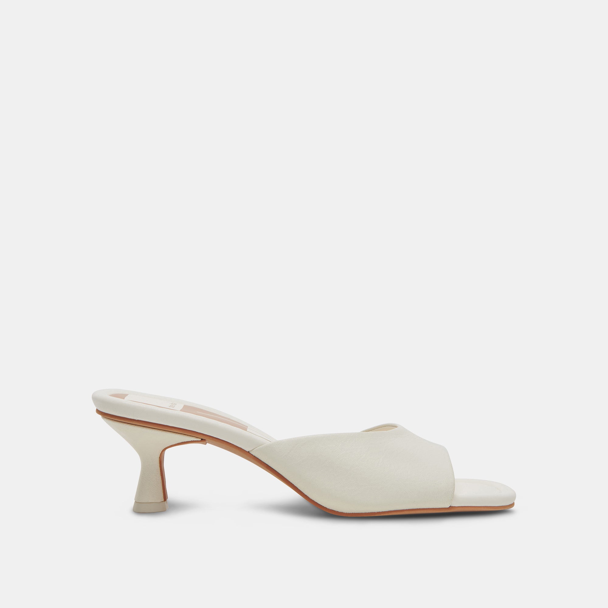 MACOY HEELS WHITE LEATHER