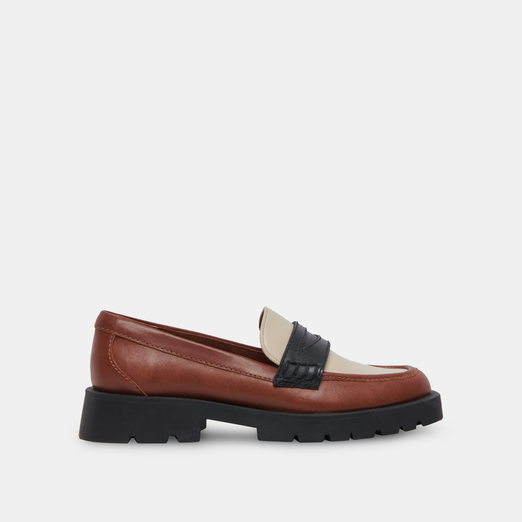 ELIAS WIDE FLATS BROWN BLACK LEATHER - image 1