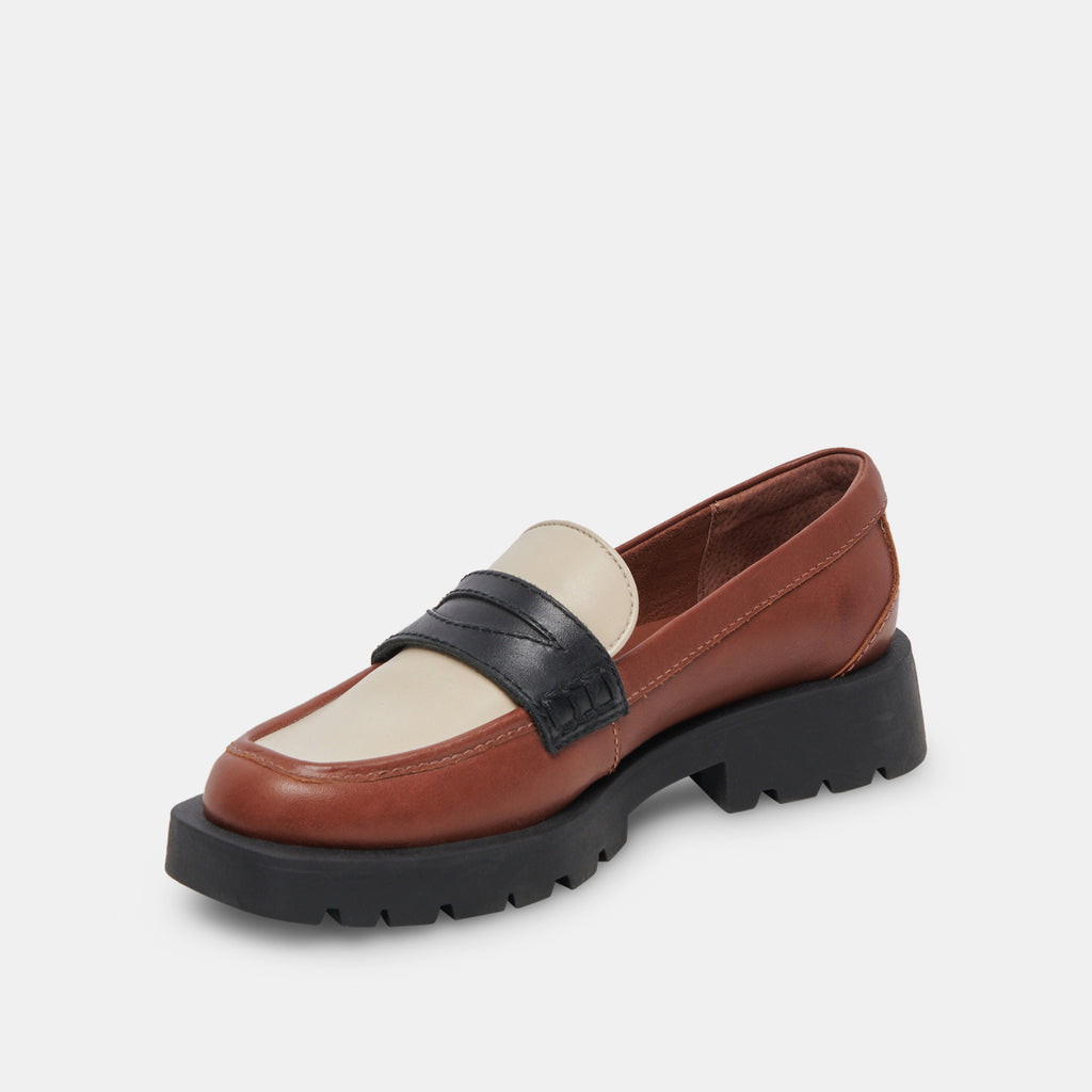 ELIAS WIDE FLATS BROWN BLACK LEATHER - image 5