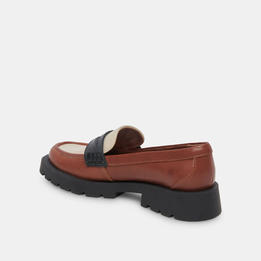 ELIAS WIDE FLATS BROWN BLACK LEATHER - image 6