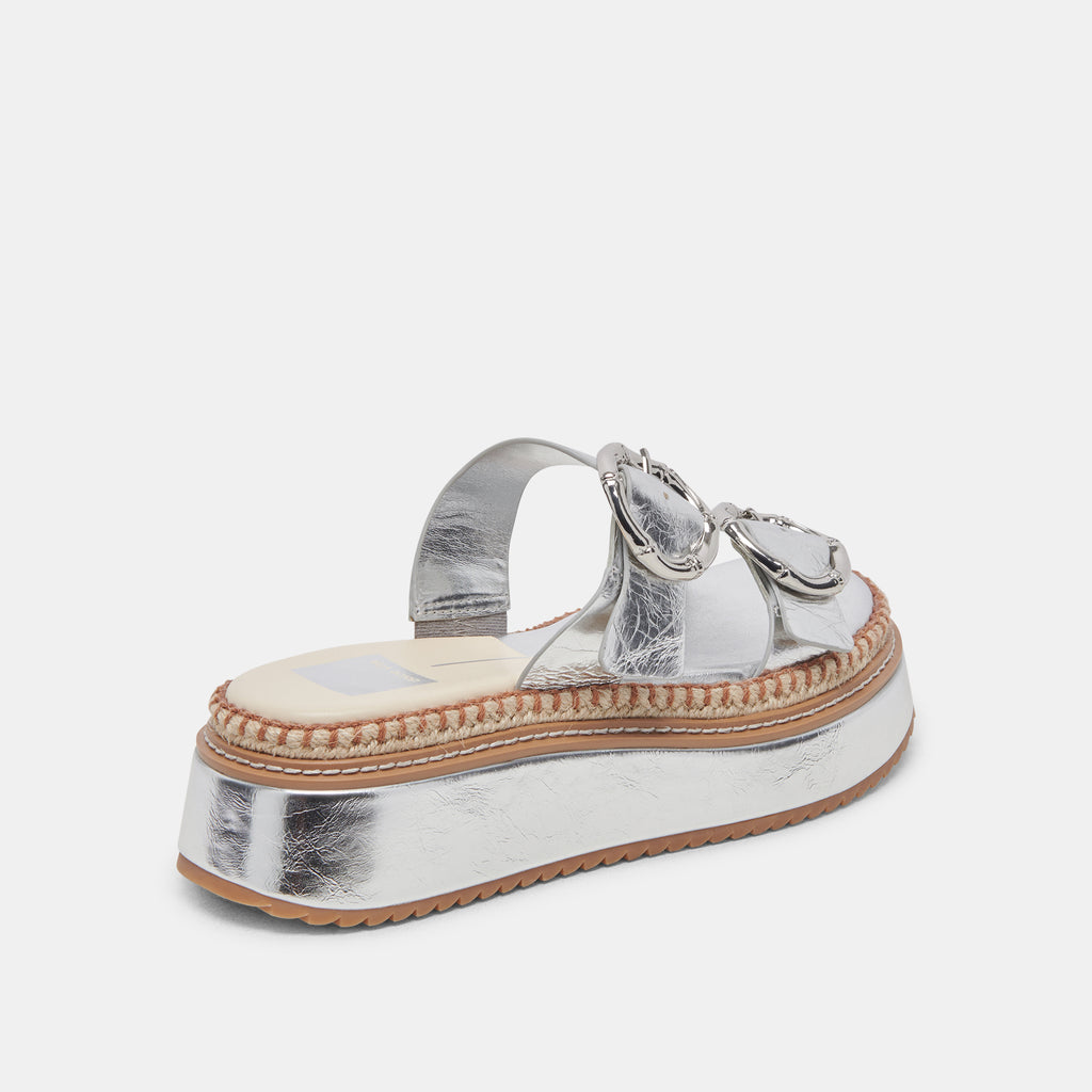 RYSHA SANDALS SILVER CRINKLE PATENT - image 3