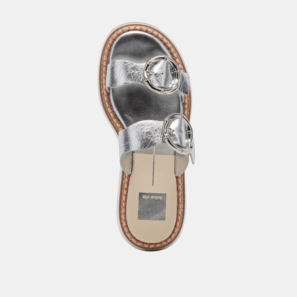 RYSHA SANDALS SILVER CRINKLE PATENT - image 8