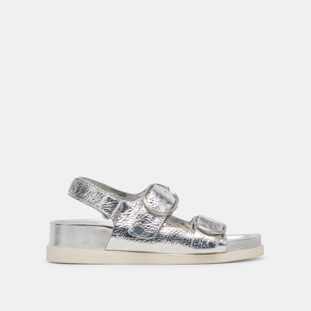 STARLA SANDALS SILVER DISTRESSED LEATHER - image 1