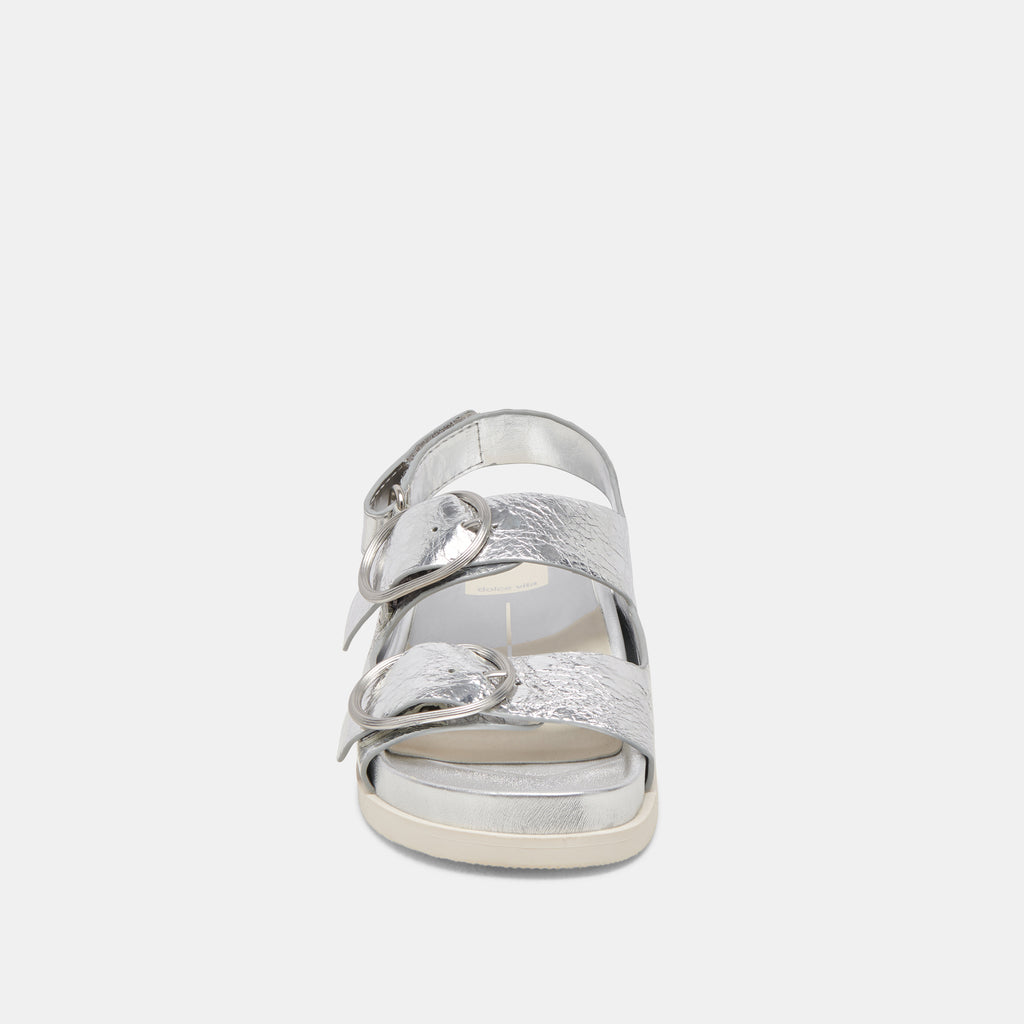 STARLA SANDALS SILVER DISTRESSED LEATHER - image 6