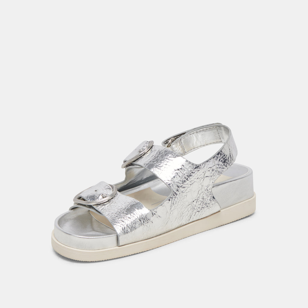 STARLA SANDALS SILVER DISTRESSED LEATHER - image 4