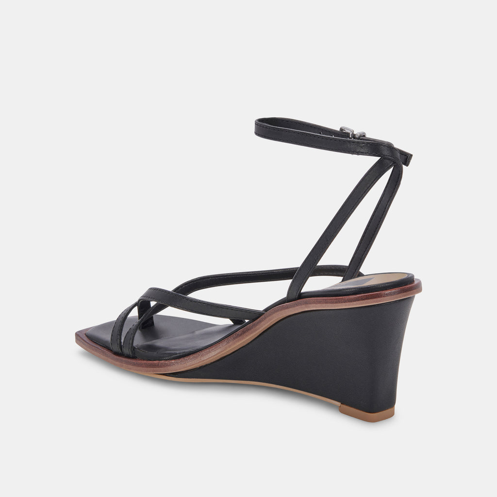 GEMINI WEDGES BLACK LEATHER - image 5