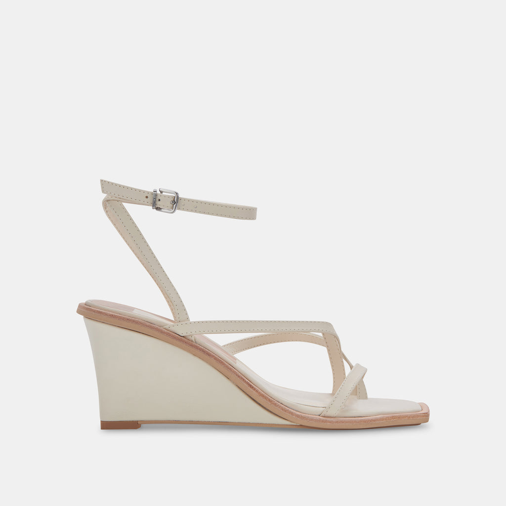 GEMINI WEDGES IVORY LEATHER - image 1