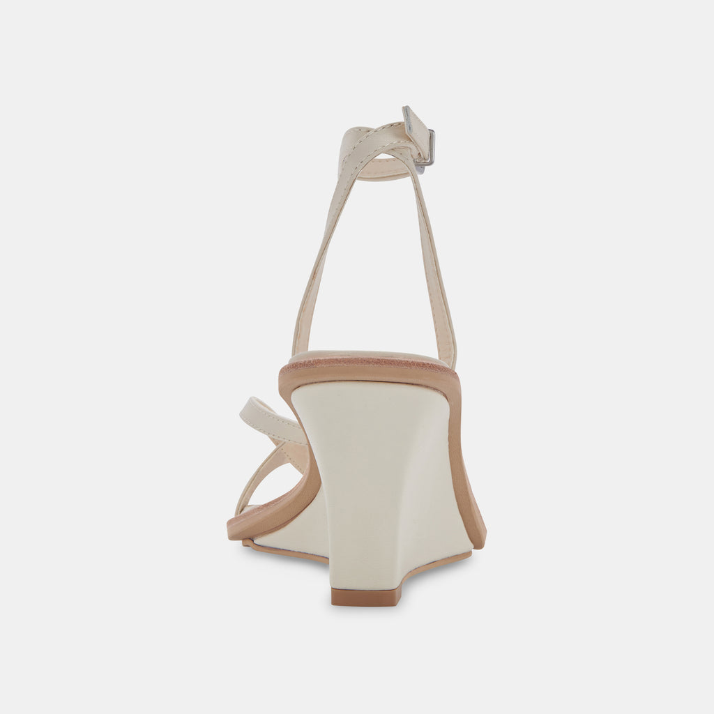 GEMINI WEDGES IVORY LEATHER - image 10