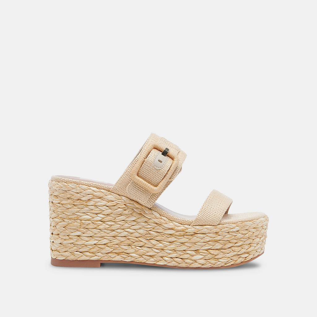 THORIN WEDGES NATURAL RAFFIA - image 1