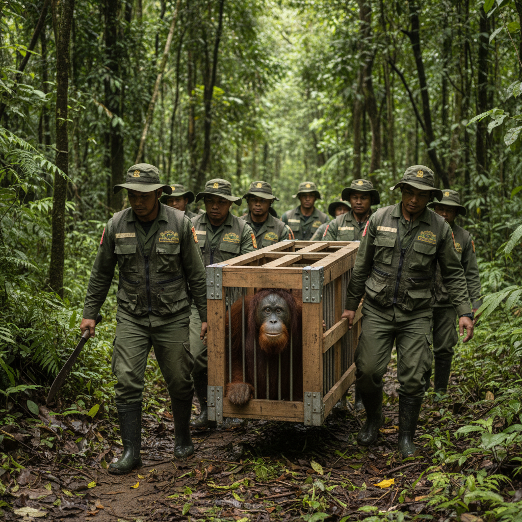 Eight Rescued Orangutans Released Back into Borneo Rainforest — image 1