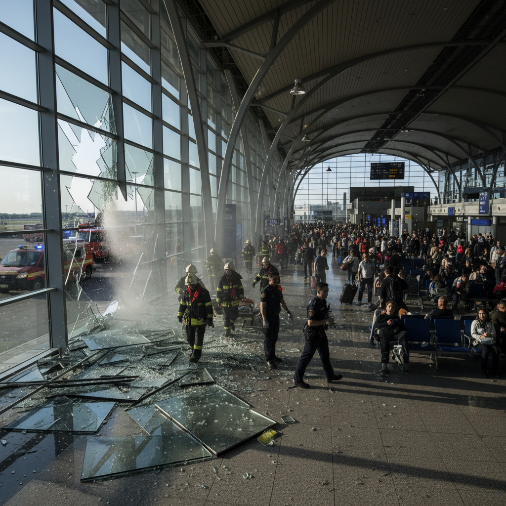 Houthi Missile Strike Hits Riyadh Airport: CCTV Shows Panic — image 1